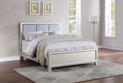 Omni - Queen Bed - Pearl Silver