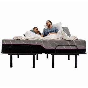 Bridgevine Home King Size Flex Head Quick Assembly Adjustable Bed Frame with Voice Activated Controls