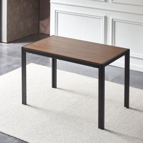 Creative Design Veneered MDF Wood Structure Rectangular Walnut Dining Table