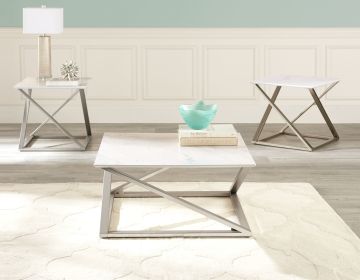 Zurich - 3 Piece Occasional Table Set - White