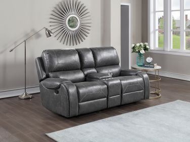 Keily - Manual Reclining Glider Loveseat - Gray