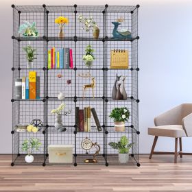 20-Cube Organizer Cube Storage Storage Shelves Wire Cube Storage Origami Shelves Metal Grid Multifunction Shelving Unit Modular Cubbies Organizer Book