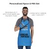 [Personalization Only] Official NFL Panthers Personalized Apron and BBQ Mitt Set