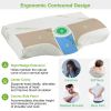 Bamboo Memory Foam Sleep Pillow Contoured Cervical Orthopedic Pillow Neck Support Breath Pillow