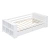 Twin Size Daybed with Shelves and Drawers, White