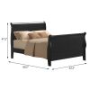 Black Queen Sleigh Bed