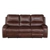 Keily - Manual Reclining Sofa - Dark Brown