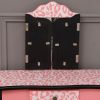 Three-Fold Mirror Single Drawer Arc Feet Children Dresser Red Leopard Print