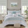 5 Piece Seersucker Comforter Set with Throw Pillows