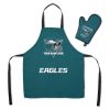 [Personalization Only] Official NFL Eagles Personalized Apron and BBQ Mitt Set