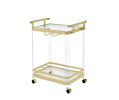 Aerin - Server Cart With Casters - Gold