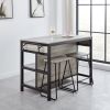 Carson - Counter Kitchen Table - Pearl Silver