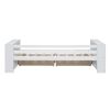 Twin Size Daybed with Shelves and Drawers, White