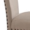 Beige and Salvage Dark Oak Upholstery Side Chair (Set of 2)