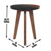 Caspian - Round Accent End Table - Brown