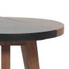 Caspian - Round Accent End Table - Brown