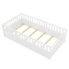 Twin Size Floor bed, integral construction with super high security barrier, door, children's floor bed frame, Montessori wooden children's floor bed,